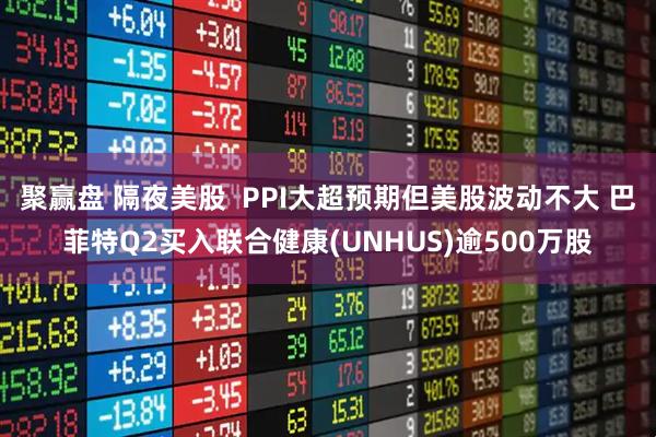 聚赢盘 隔夜美股  PPI大超预期但美股波动不大 巴菲特Q2买入联合健康(UNHUS)逾500万股
